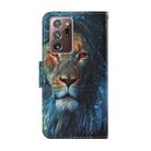 For Samsung Galaxy Note 20 Ultra Coloured Drawing Pattern Horizontal Flip PU Leather Case with Holder & Card Slots & Wallet & Lanyard(Lion) - 3