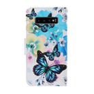 For Samsung Galaxy S10 Coloured Drawing Pattern Horizontal Flip PU Leather Case with Holder & Card Slots & Wallet & Lanyard(Purple Butterfly) - 3