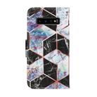 For Samsung Galaxy S10 Plus Coloured Drawing Pattern Horizontal Flip PU Leather Case with Holder & Card Slots & Wallet & Lanyard(Black Marble) - 2