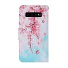 For Samsung Galaxy S10 Plus Coloured Drawing Pattern Horizontal Flip PU Leather Case with Holder & Card Slots & Wallet & Lanyard(Cherry Blossoms) - 3