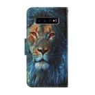 For Samsung Galaxy S10 Plus Coloured Drawing Pattern Horizontal Flip PU Leather Case with Holder & Card Slots & Wallet & Lanyard(Lion) - 3