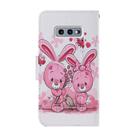 For Samsung Galaxy S10e Coloured Drawing Pattern Horizontal Flip PU Leather Case with Holder & Card Slots & Wallet & Lanyard(Cute Rabbit) - 3