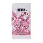 For Samsung Galaxy S10e Coloured Drawing Pattern Horizontal Flip PU Leather Case with Holder & Card Slots & Wallet & Lanyard(Cute Rabbit) - 3