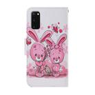 For Samsung Galaxy S20 Coloured Drawing Pattern Horizontal Flip PU Leather Case with Holder & Card Slots & Wallet & Lanyard(Cute Rabbit) - 2