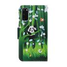 For Samsung Galaxy S20 Coloured Drawing Pattern Horizontal Flip PU Leather Case with Holder & Card Slots & Wallet & Lanyard(Panda) - 3