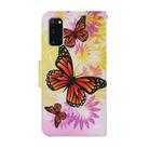 For Samsung Galaxy S20 Coloured Drawing Pattern Horizontal Flip PU Leather Case with Holder & Card Slots & Wallet & Lanyard(Chrysanthemum Butterfly) - 3