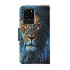 For Samsung Galaxy S20 Ultra Coloured Drawing Pattern Horizontal Flip PU Leather Case with Holder & Card Slots & Wallet & Lanyard(Lion) - 3