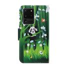 For Samsung Galaxy S20 Ultra Coloured Drawing Pattern Horizontal Flip PU Leather Case with Holder & Card Slots & Wallet & Lanyard(Panda) - 3