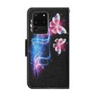 For Samsung Galaxy S20 Ultra Coloured Drawing Pattern Horizontal Flip PU Leather Case with Holder & Card Slots & Wallet & Lanyard(Three Fluorescent Butterflies) - 3