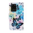 For Samsung Galaxy S20 Ultra Coloured Drawing Pattern Horizontal Flip PU Leather Case with Holder & Card Slots & Wallet & Lanyard(Purple Butterfly) - 2