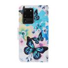 For Samsung Galaxy S20 Ultra Coloured Drawing Pattern Horizontal Flip PU Leather Case with Holder & Card Slots & Wallet & Lanyard(Purple Butterfly) - 2