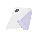 For iPad Air 11 2024 / 2025 Y-Fold Clear Acrylic Glitter Smart Leather Tablet Case(Purple) - 3