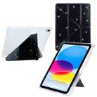 For iPad mini 2024 / mini 6 Y-Fold Clear Acrylic Glitter Smart Leather Tablet Case(Black) - 1