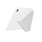 For iPad mini 2024 / mini 6 Y-Fold Clear Acrylic Glitter Smart Leather Tablet Case(Silver) - 3
