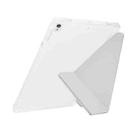 For iPad 10.2 2021 / Air 10.5 Y-Fold Clear Acrylic Glitter Smart Leather Tablet Case(Silver) - 3