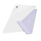For iPad 10.2 2021 / Air 10.5 Y-Fold Clear Acrylic Glitter Smart Leather Tablet Case(Purple) - 3