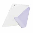 For iPad 9.7 2018 / 2017 / Air 2 / 1 Y-Fold Clear Acrylic Glitter Smart Leather Tablet Case(Purple) - 3