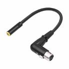 3.5mm Female to XLR Female Elbow Audio Converter Adapter Cable, Length:30cm(Black) - 1