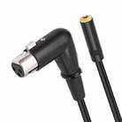 3.5mm Female to XLR Female Elbow Audio Converter Adapter Cable, Length:30cm(Black) - 2