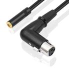 3.5mm Female to XLR Female Elbow Audio Converter Adapter Cable, Length:30cm(Black) - 3