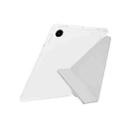 For Samsung Galaxy Tab A9+ Y-Fold Clear Acrylic Glitter Smart Leather Tablet Case(Silver) - 3