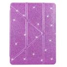 For Samsung Galaxy Tab S6 Lite 2024 Y-Fold Clear Acrylic Glitter Smart Leather Tablet Case(Purple) - 2
