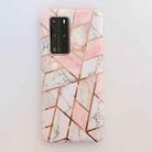 For Huawei P40 Plating Marble Pattern Soft TPU Protective Case(Irregular) - 2