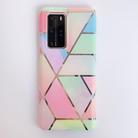 For Huawei P40 Pro / P40 Pro+ Plating Marble Pattern Soft TPU Protective Case(Colorful Lattice) - 2