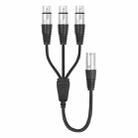 XLR Male to 3 XLR Female 3-Way Splitter Audio Cable, Length: 60cm - 2