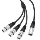 XLR Male to 3 XLR Female 3-Way Splitter Audio Cable, Length: 60cm - 3
