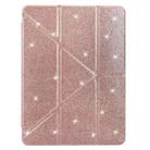 For Xiaomi Pad 7 / 7 Pro Y-Fold Clear Acrylic Glitter Smart Leather Tablet Case(Rose Gold) - 2