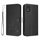 For Tecno Pop 6C / itel A18 Litter Panda Embossing RFID Leather Phone Case with Lanyard(Black) - 2