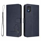 For Tecno Pop 6C / itel A18 Litter Panda Embossing RFID Leather Phone Case with Lanyard(Blue) - 2