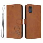 For Tecno Pop 6C / itel A18 Litter Panda Embossing RFID Leather Phone Case with Lanyard(Brown) - 2