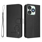 For itel A50 Litter Panda Embossing RFID Leather Phone Case with Lanyard(Black) - 2