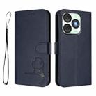 For itel A50 Litter Panda Embossing RFID Leather Phone Case with Lanyard(Blue) - 2