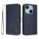 For itel A50C Litter Panda Embossing RFID Leather Phone Case with Lanyard(Blue) - 2