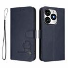 For itel A70 Litter Panda Embossing RFID Leather Phone Case with Lanyard(Blue) - 2