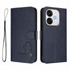 For itel A80 Litter Panda Embossing RFID Leather Phone Case with Lanyard(Blue) - 2