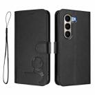 For itel A95 5G Litter Panda Embossing RFID Leather Phone Case with Lanyard(Black) - 2