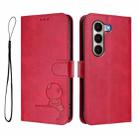 For itel A95 5G Litter Panda Embossing RFID Leather Phone Case with Lanyard(Rose Red) - 2