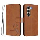 For itel A95 5G Litter Panda Embossing RFID Leather Phone Case with Lanyard(Brown) - 2