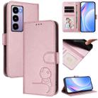 For itel City 100 Litter Panda Embossing RFID Leather Phone Case with Lanyard(Pink) - 1