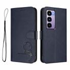 For itel City 100 Litter Panda Embossing RFID Leather Phone Case with Lanyard(Blue) - 2
