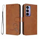 For itel City 100 Litter Panda Embossing RFID Leather Phone Case with Lanyard(Brown) - 2