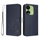 For itel P55 5G Litter Panda Embossing RFID Leather Phone Case with Lanyard(Blue) - 2