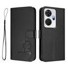 For itel P55+ Litter Panda Embossing RFID Leather Phone Case with Lanyard(Black) - 2