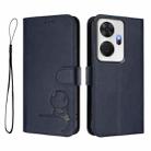 For itel P55+ Litter Panda Embossing RFID Leather Phone Case with Lanyard(Blue) - 2