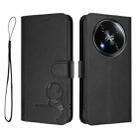 For itel RS4 Litter Panda Embossing RFID Leather Phone Case with Lanyard(Black) - 2