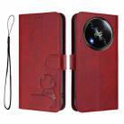 For itel RS4 Litter Panda Embossing RFID Leather Phone Case with Lanyard(Wine Red) - 2